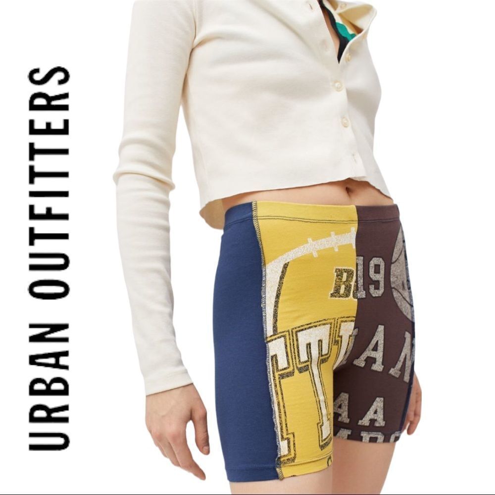 NEW Urban Outfitters UO Spliced Bike Short Shorts M